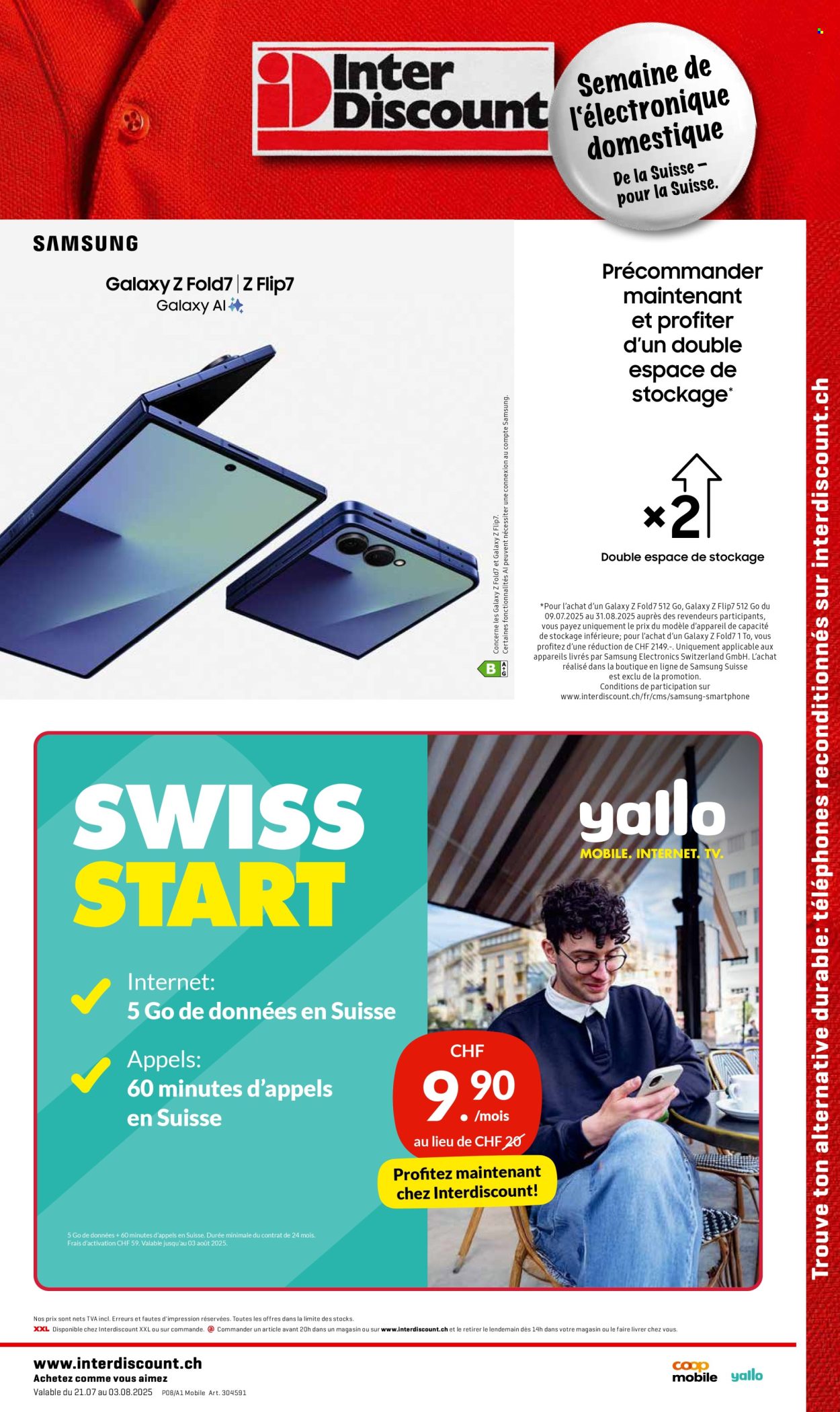 Volantino Interdiscount - 21.7.2025 - 3.8.2025. Pagina 1