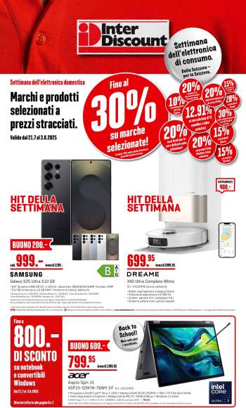 Volantino Interdiscount - 21.7.2025 - 3.8.2025.