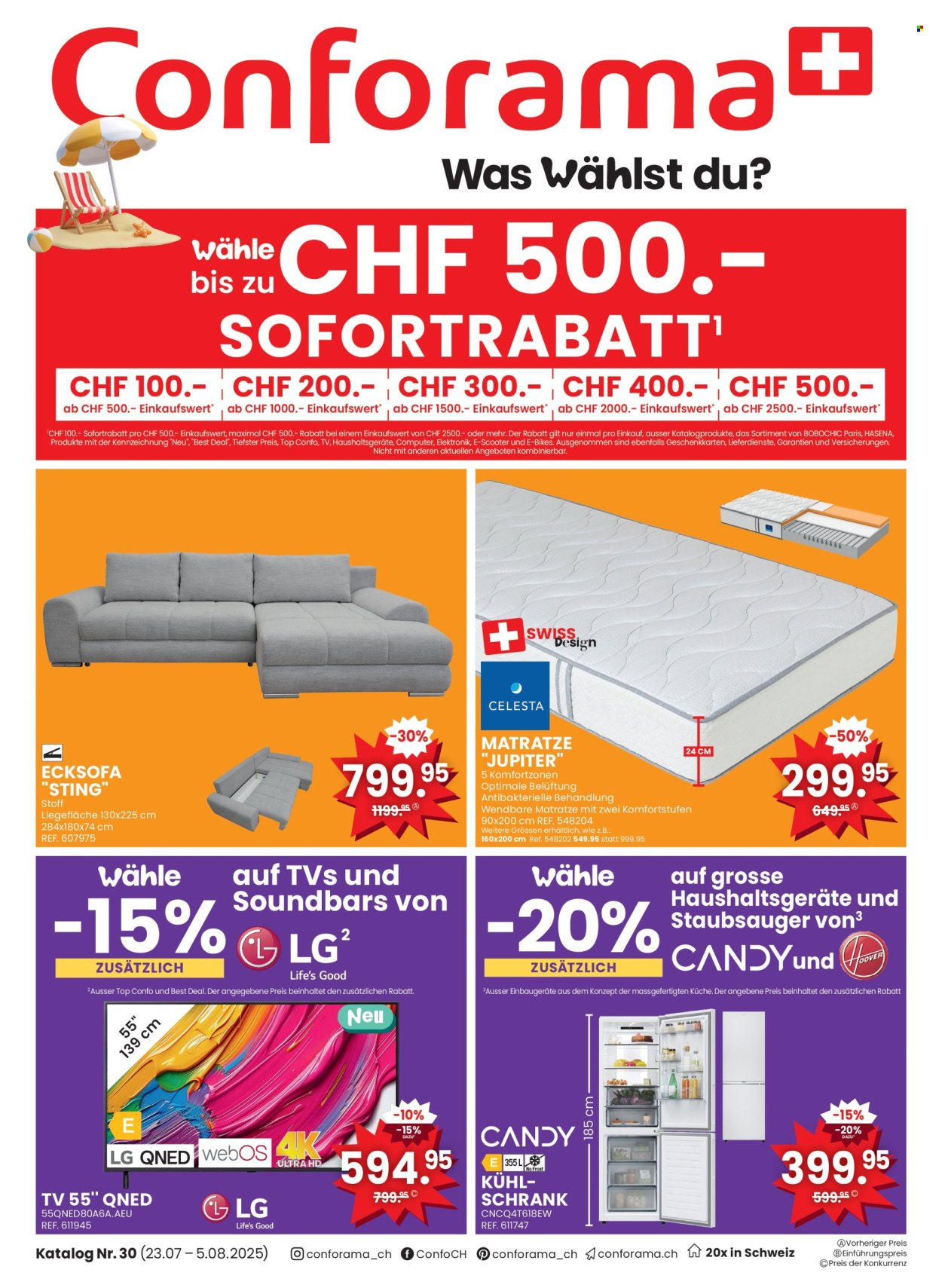 Volantino Conforama - 23.7.2025 - 5.8.2025. Pagina 1