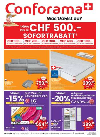 Prospekte Conforama - 23.7.2025 - 5.8.2025.