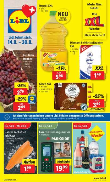 Prospekte Lidl - 14.8.2025 - 20.8.2025.