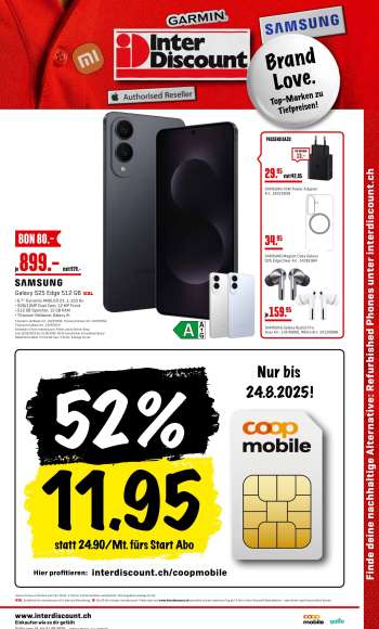 Volantino Interdiscount - 18.8.2025 - 31.8.2025.