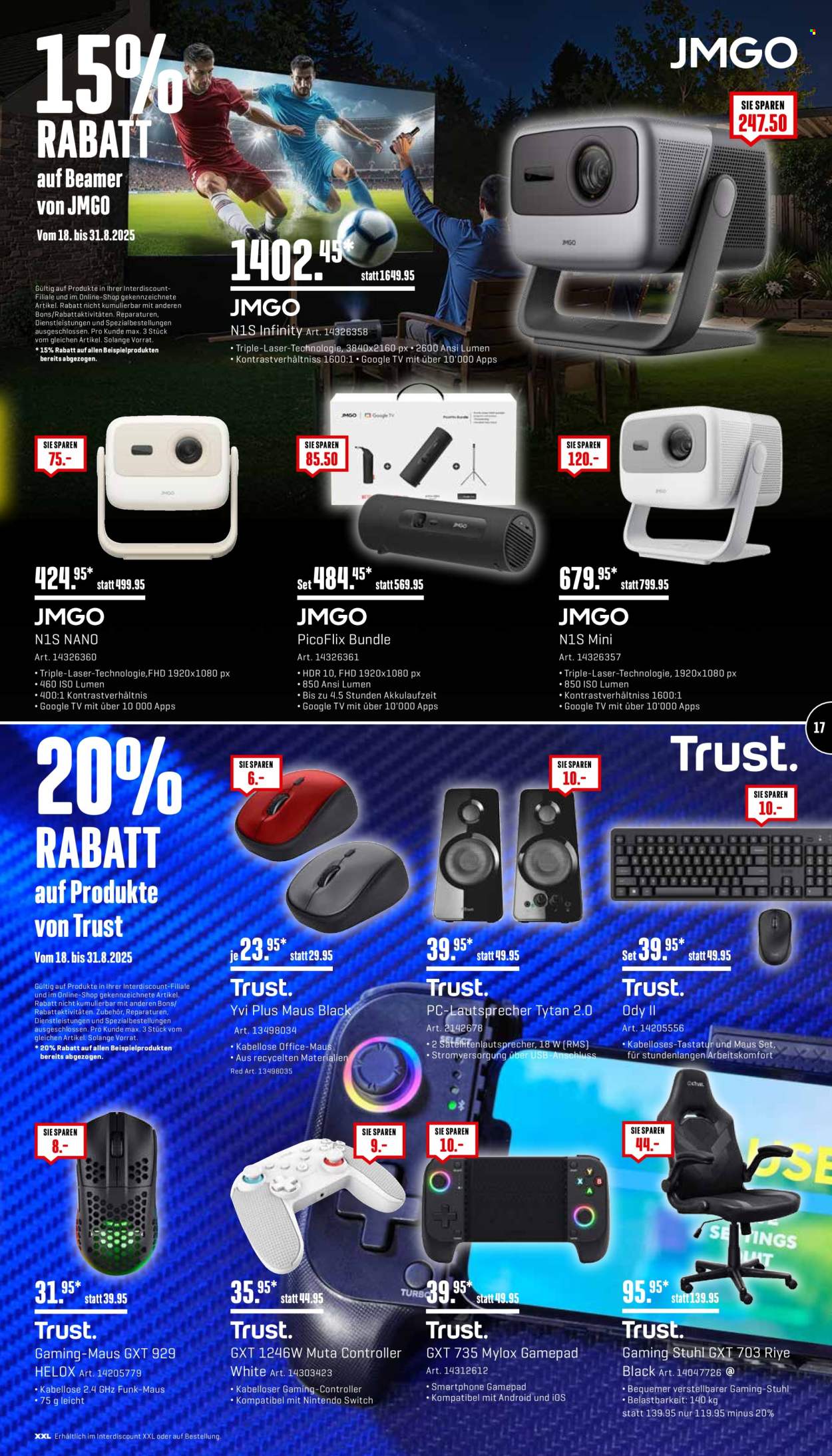 Prospekt Interdiscount - 18.8.2025 - 31.8.2025. Seite 17