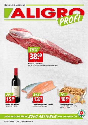 Volantino ALIGRO - 25.8.2025 - 30.8.2025.