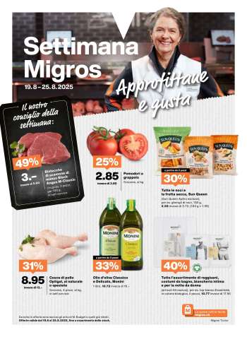 Volantino Migros - 19.8.2025 - 25.8.2025.