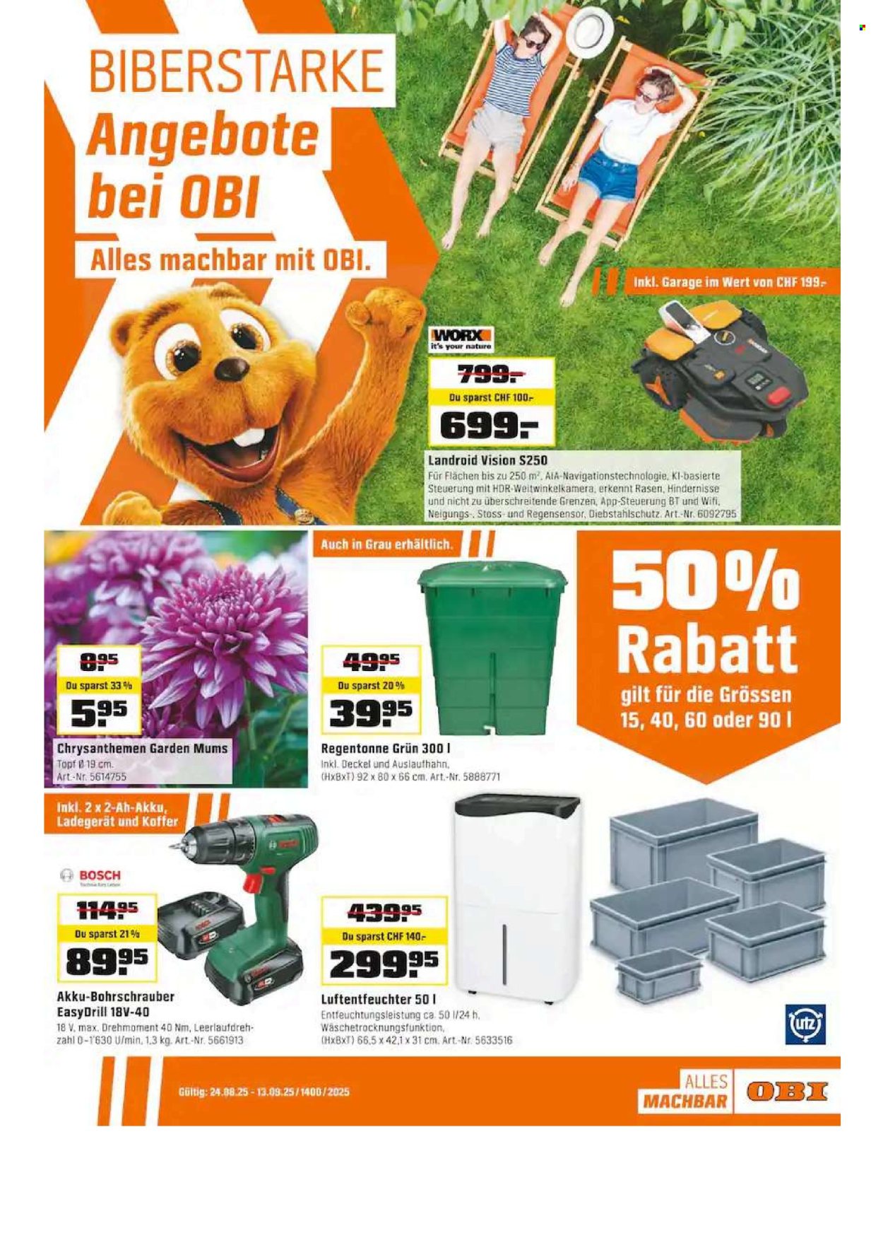 Volantino OBI - 24.8.2025 - 13.9.2025. Pagina 1