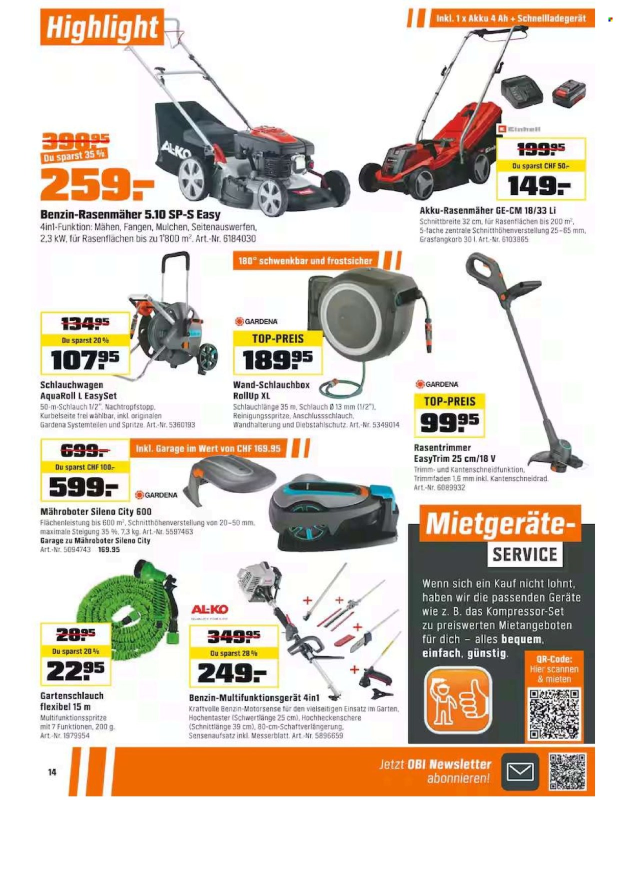 Volantino OBI - 24.8.2025 - 13.9.2025. Pagina 14