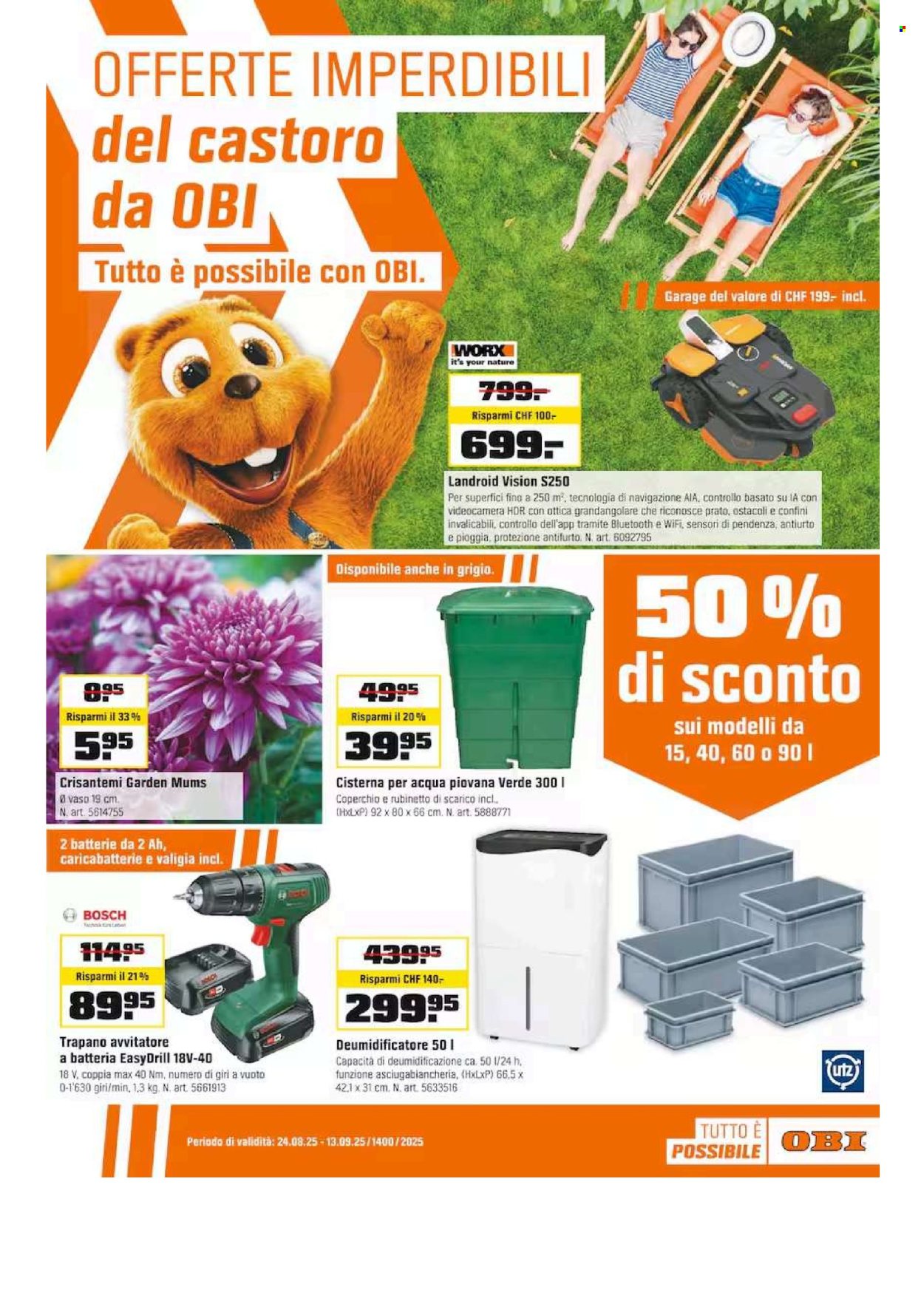Volantino OBI - 24.8.2025 - 13.9.2025. Pagina 1