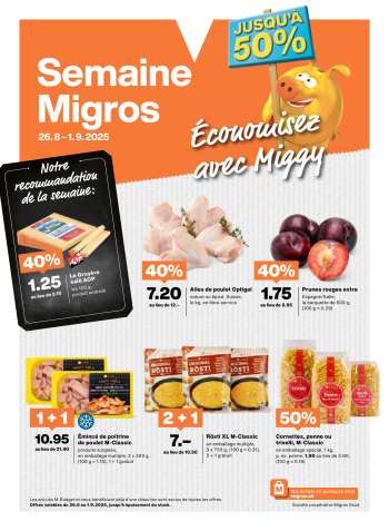 Catalogue Migros - 26.8.2025 - 1.9.2025.