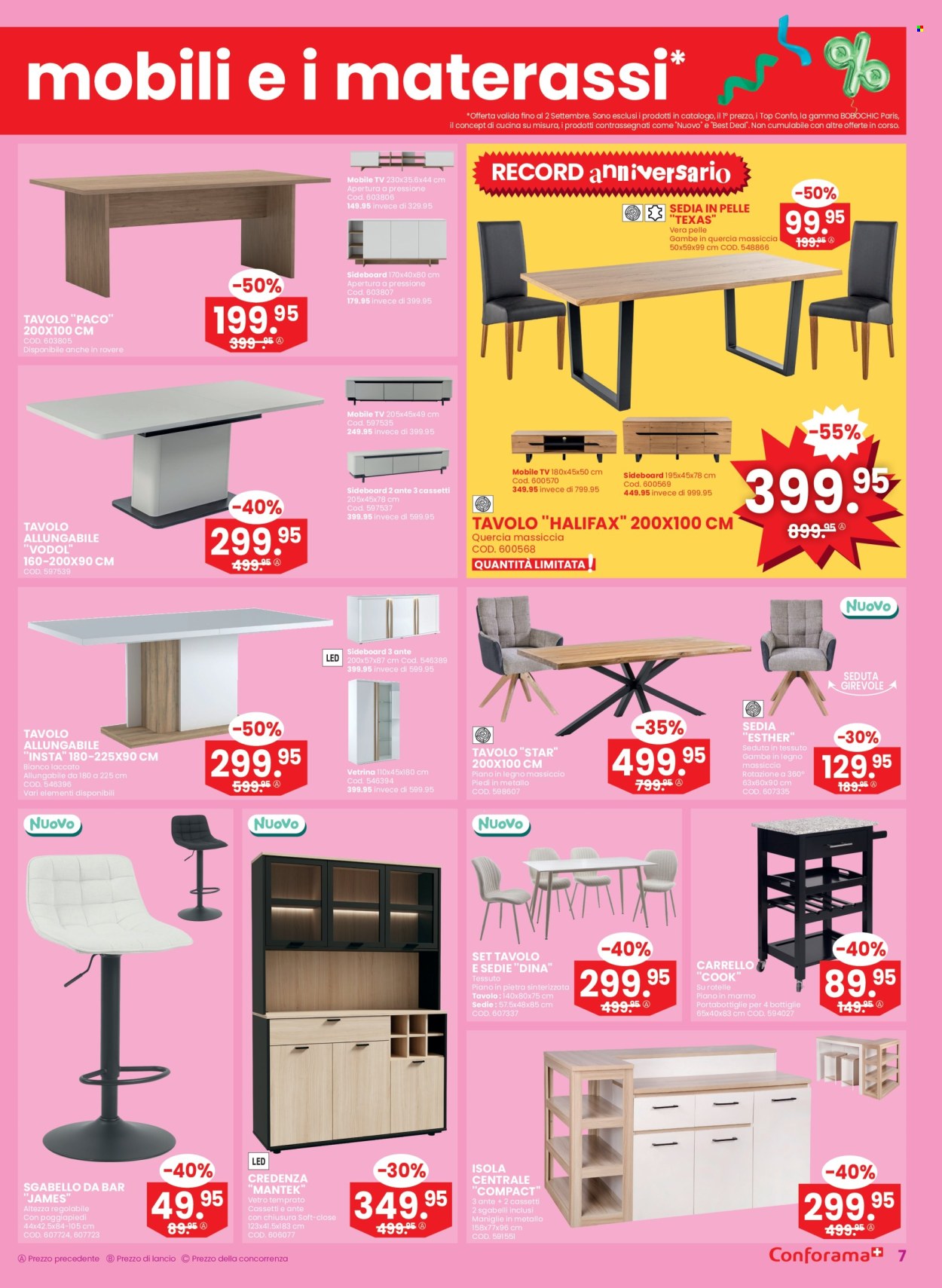 Volantino Conforama - 27.8.2025 - 9.9.2025. Pagina 7