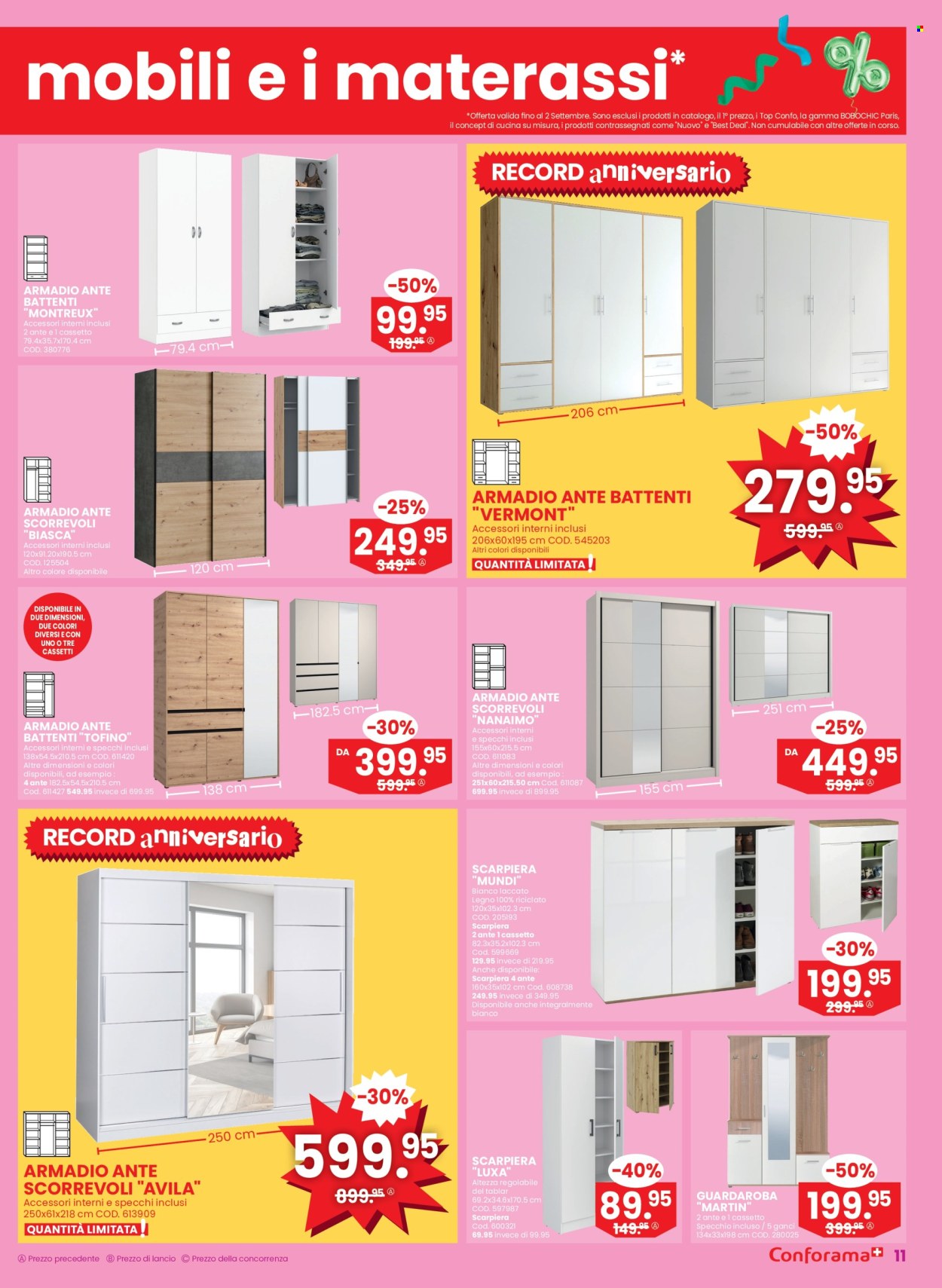Volantino Conforama - 27.8.2025 - 9.9.2025. Pagina 11