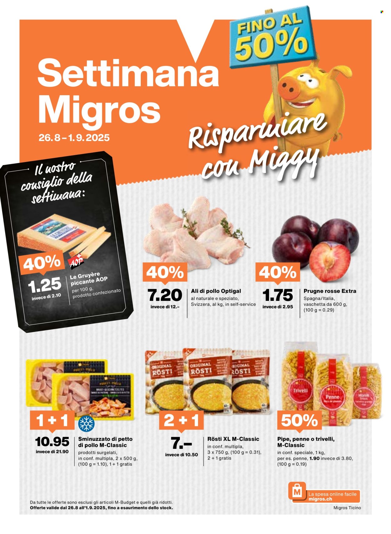 Volantino Migros - 26.8.2025 - 1.9.2025. Pagina 1