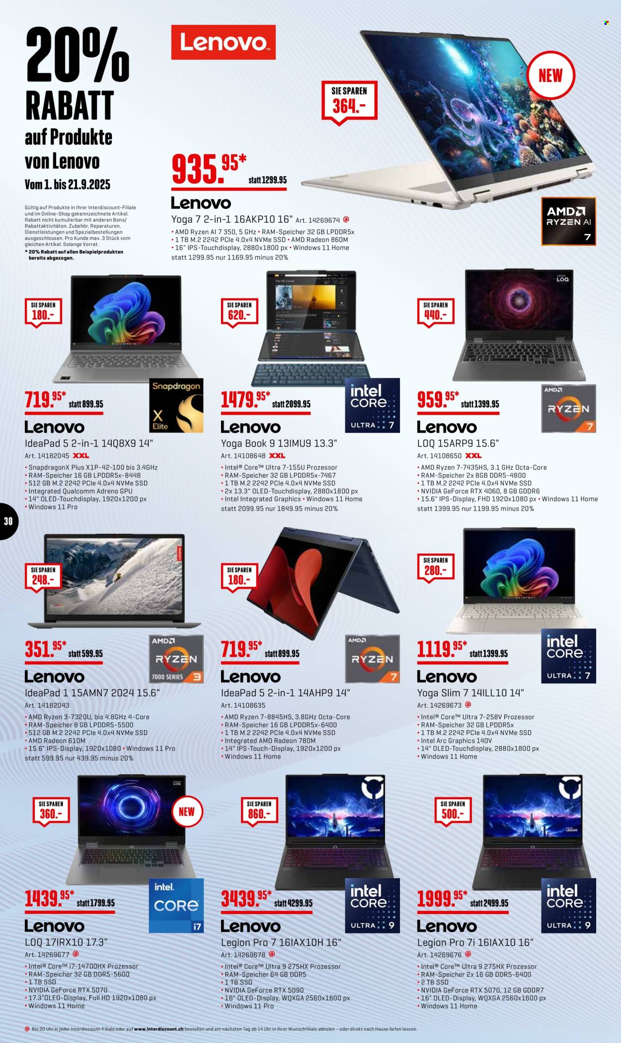 Volantino Interdiscount - 8.9.2025 - 21.9.2025. Pagina 30