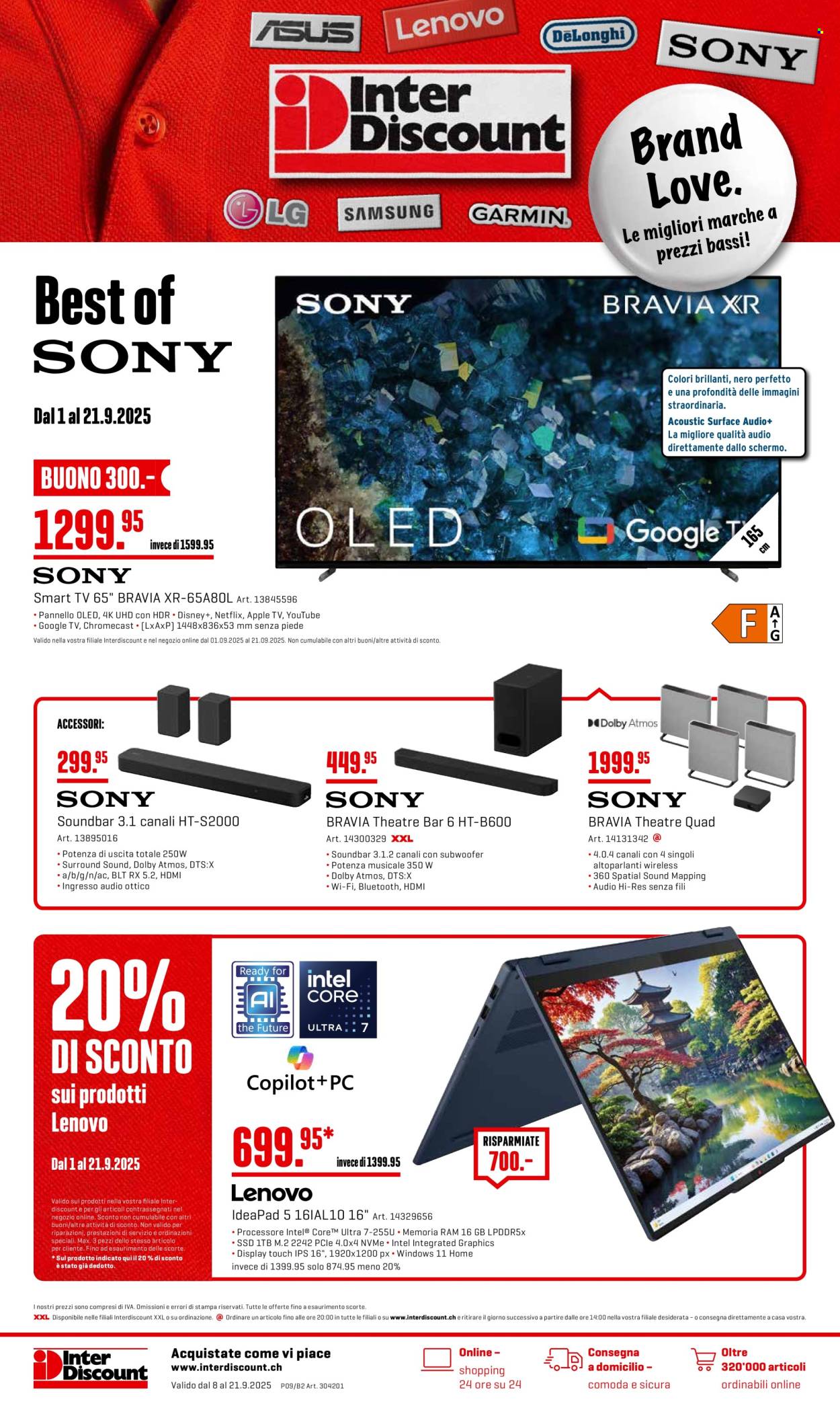 Volantino Interdiscount - 8.9.2025 - 21.9.2025. Pagina 1