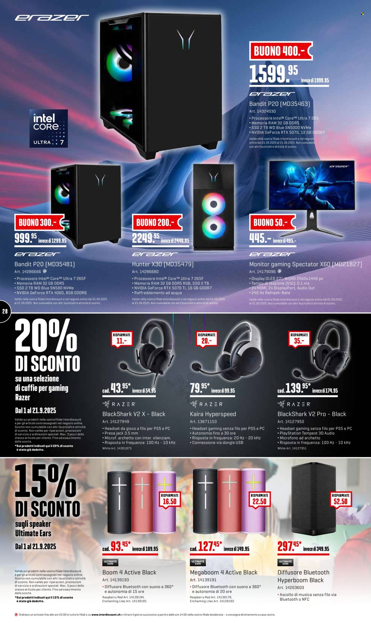 Volantino Interdiscount - 8.9.2025 - 21.9.2025. Pagina 28