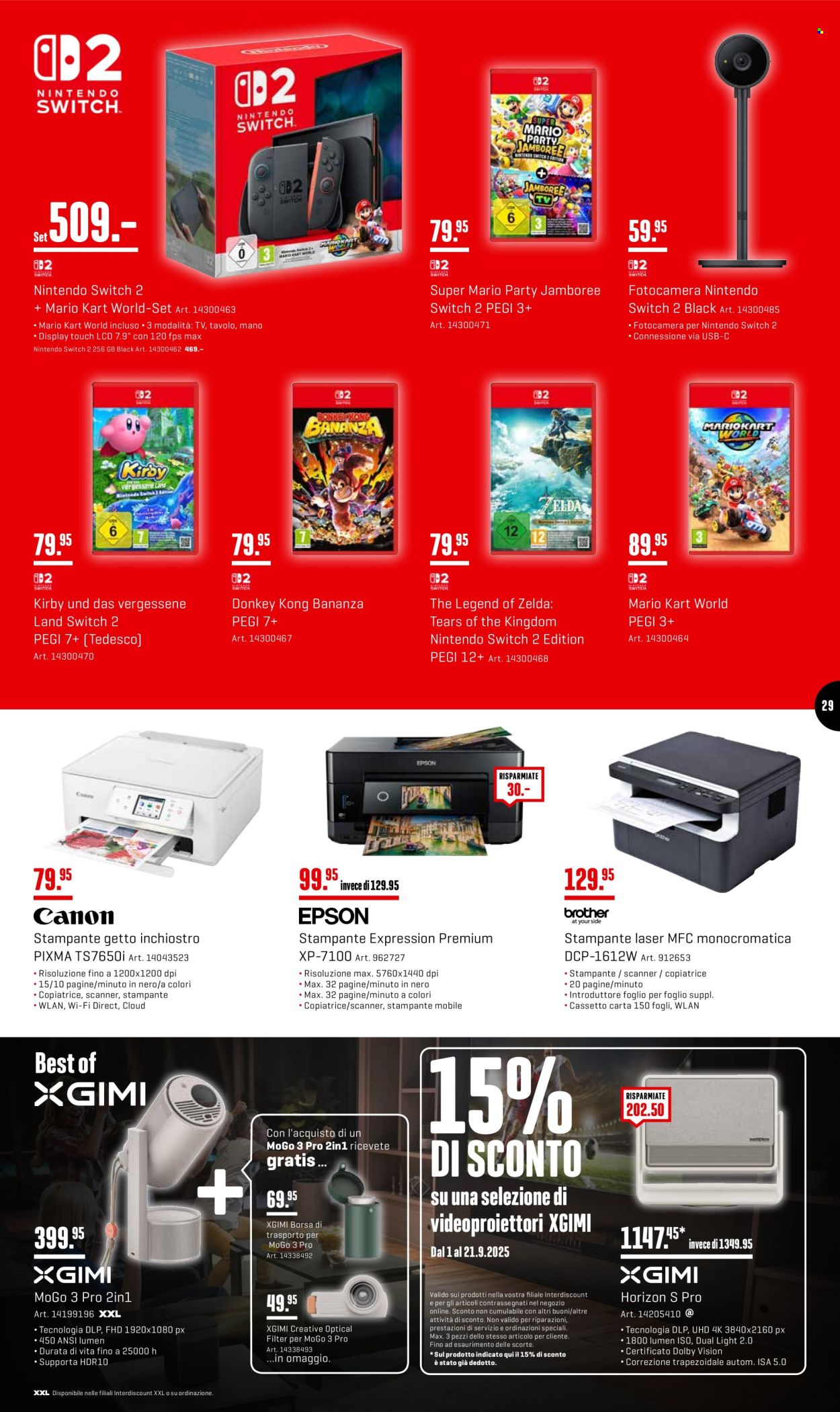 Volantino Interdiscount - 8.9.2025 - 21.9.2025. Pagina 29