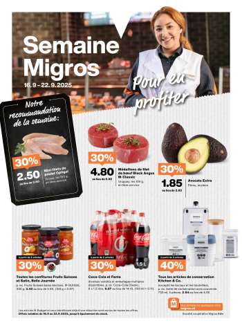 Catalogue Migros - 16.9.2025 - 22.9.2025.