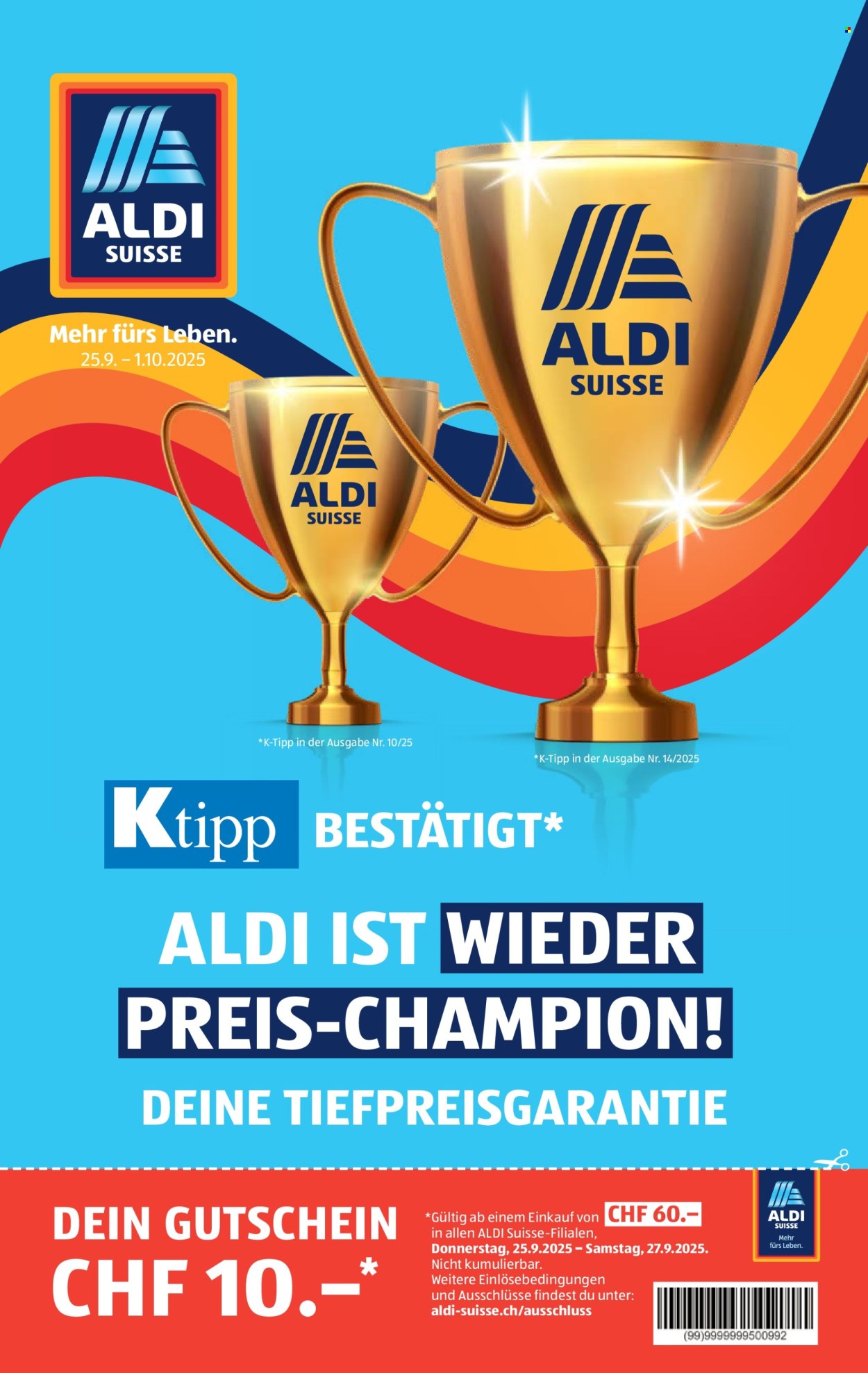 Volantino Aldi - 25.9.2025 - 1.10.2025. Pagina 1