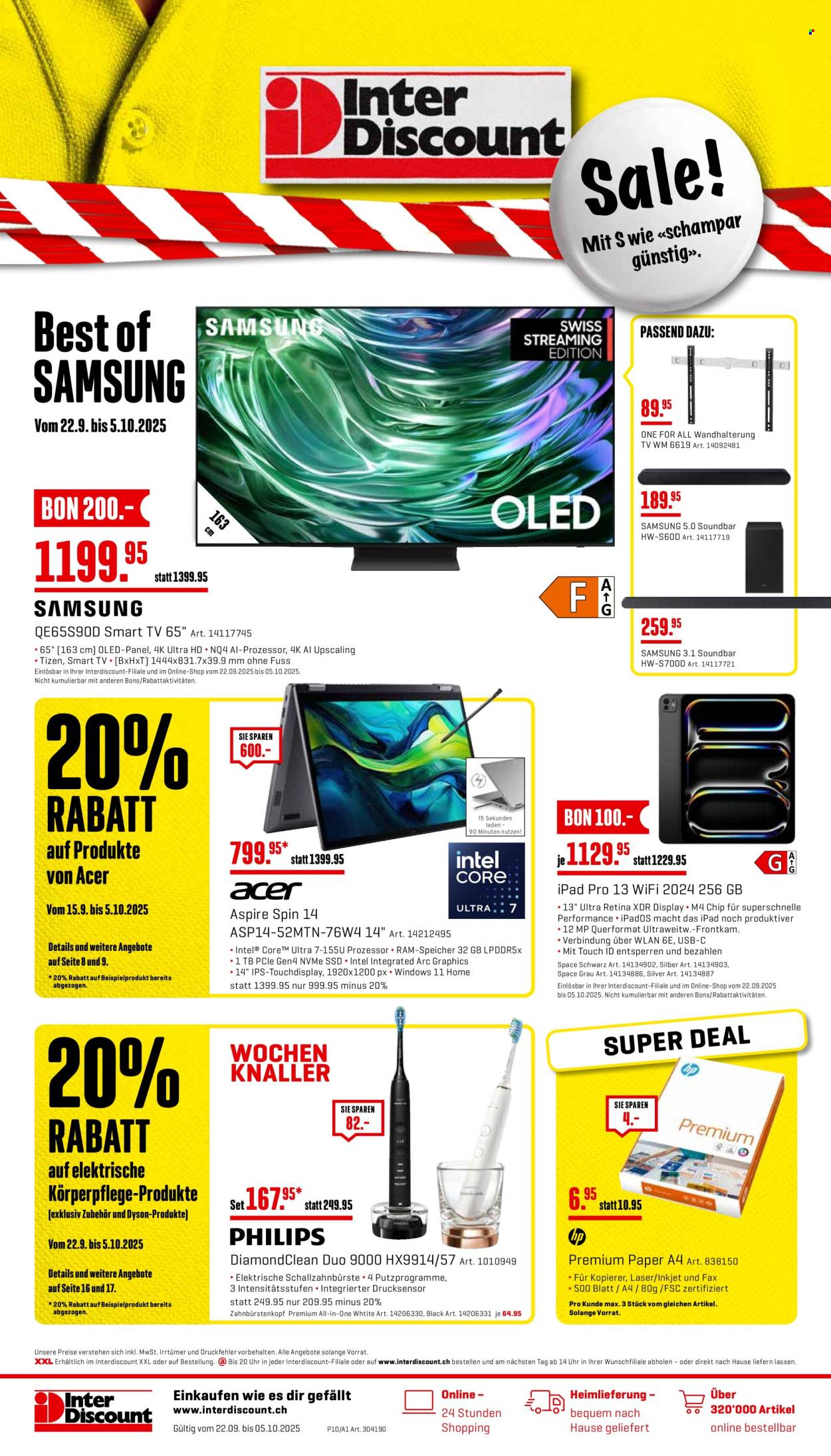 Prospekt Interdiscount - 22.9.2025 - 5.10.2025. Seite 1