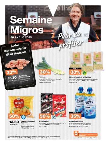 Prospekte Migros - 30.9.2025 - 6.10.2025.