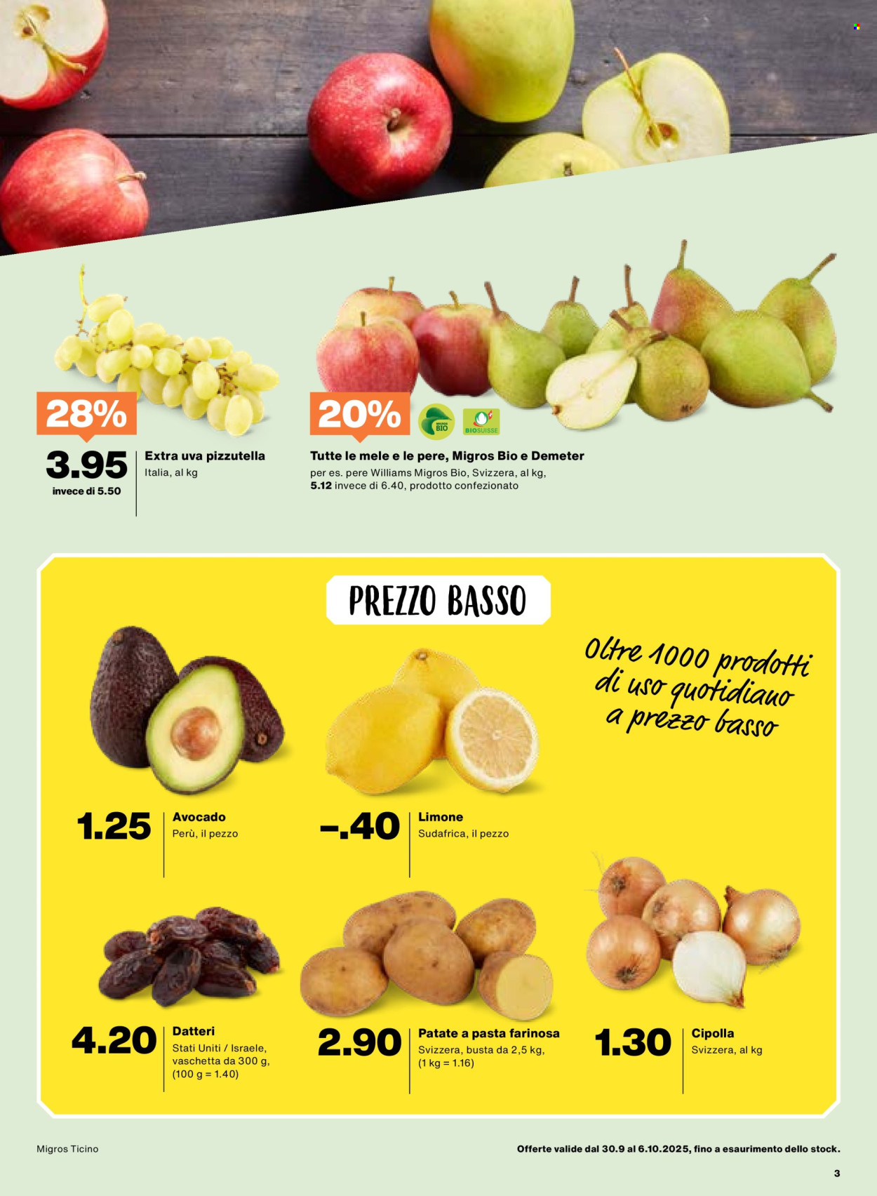 Volantino Migros - 30.9.2025 - 6.10.2025. Pagina 3