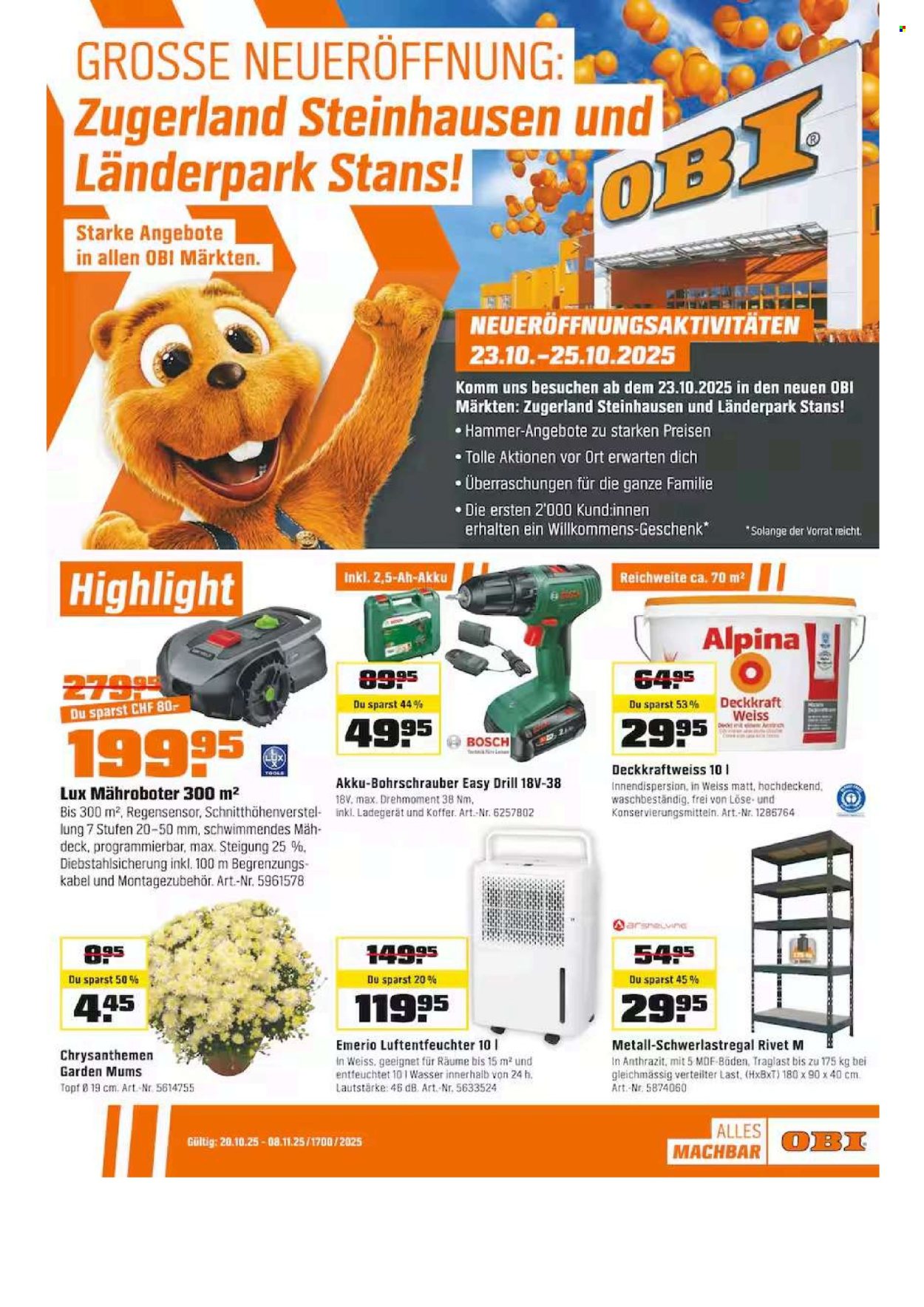 Catalogue OBI - 20.10.2025 - 8.11.2025. Page 1
