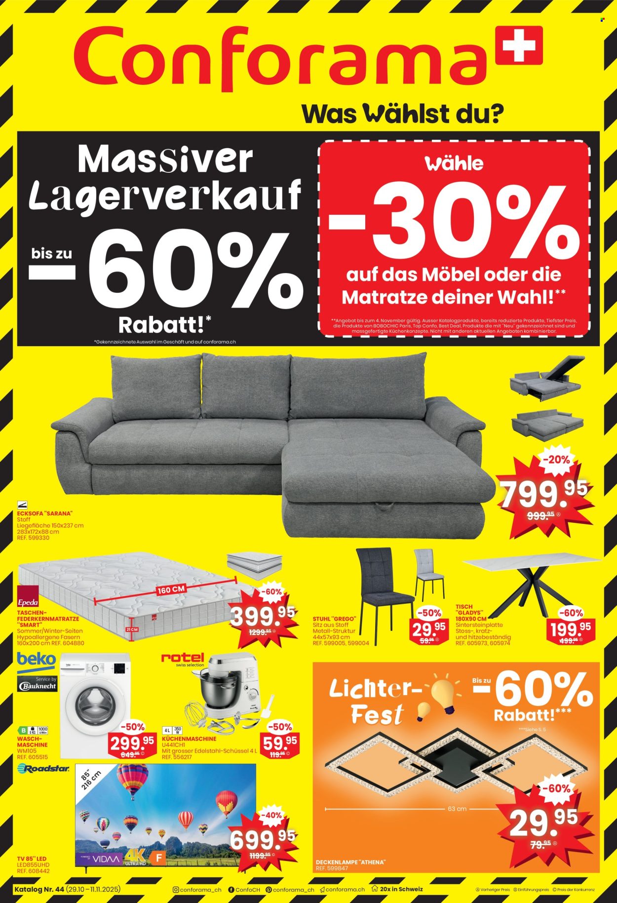 Volantino Conforama - 29.10.2025 - 11.11.2025. Pagina 1
