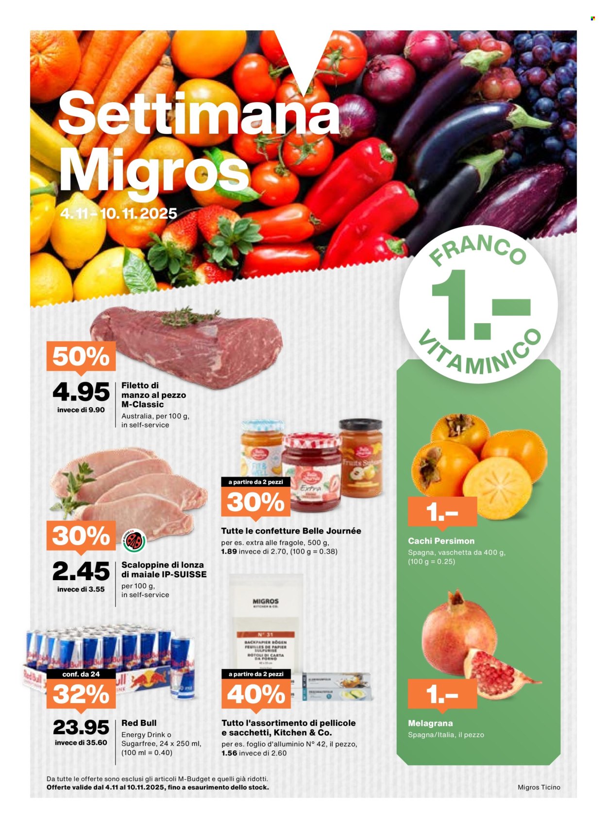 Volantino Migros - 4.11.2025 - 10.11.2025. Pagina 1