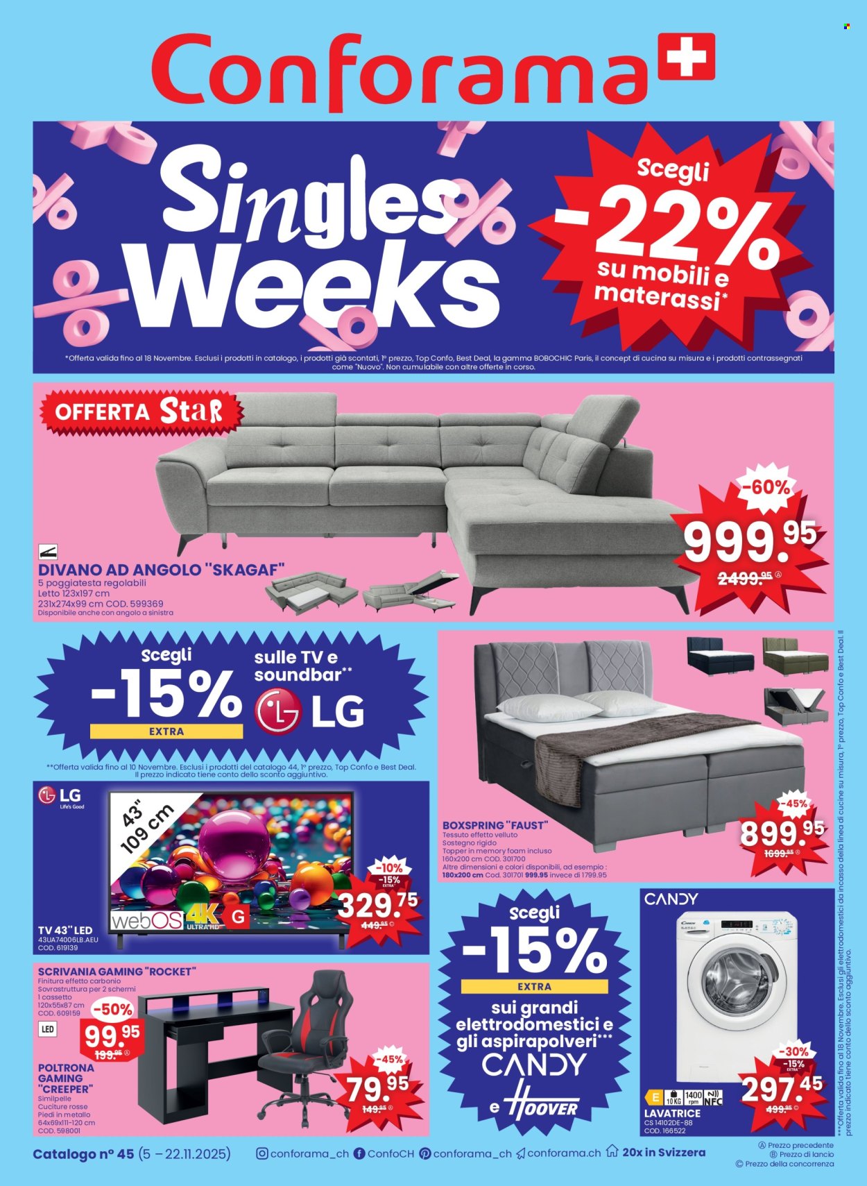 Volantino Conforama - 5.11.2025 - 22.11.2025. Pagina 1