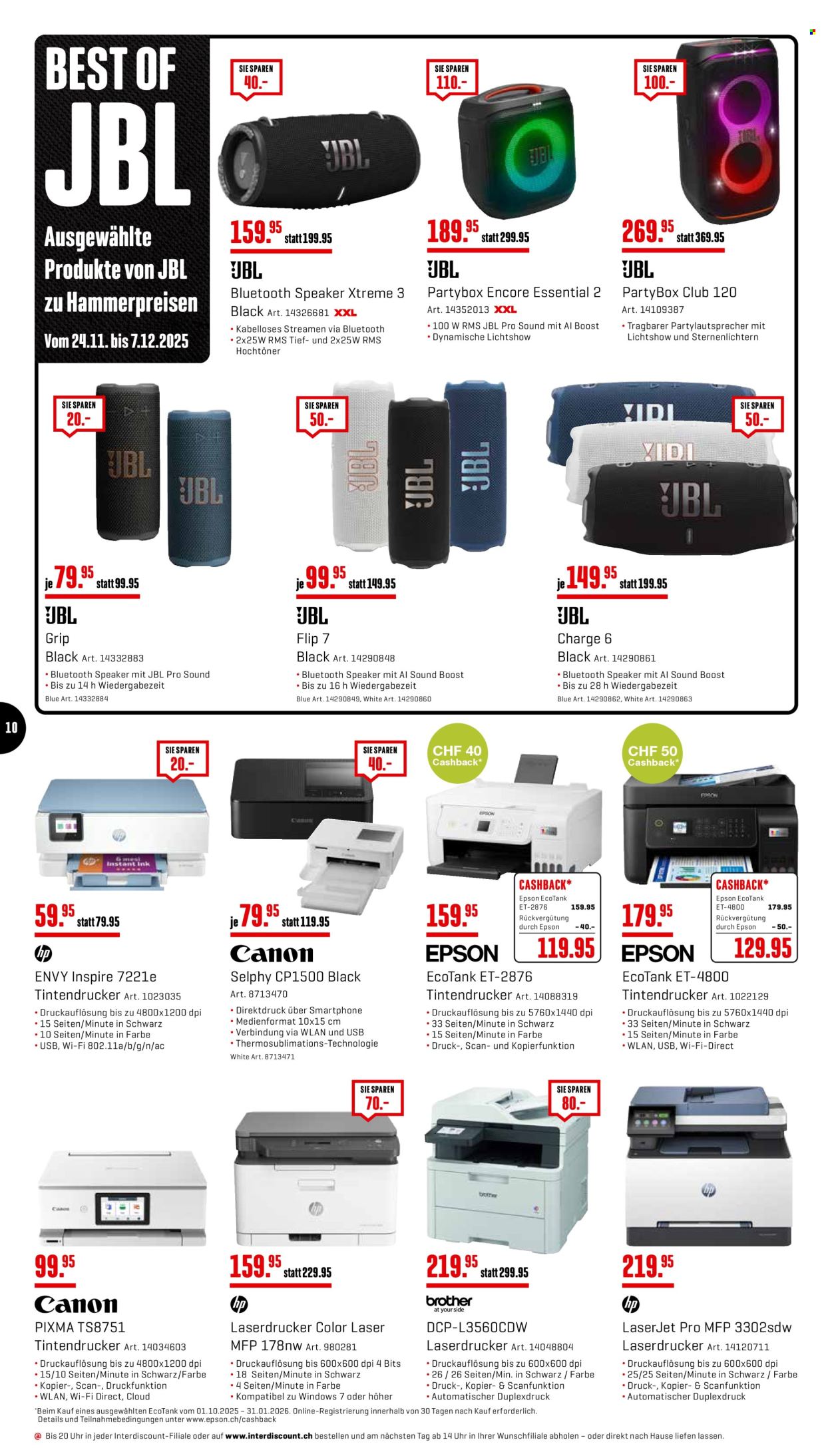 Prospekt Interdiscount - 24.11.2025 - 30.11.2025. Seite 10