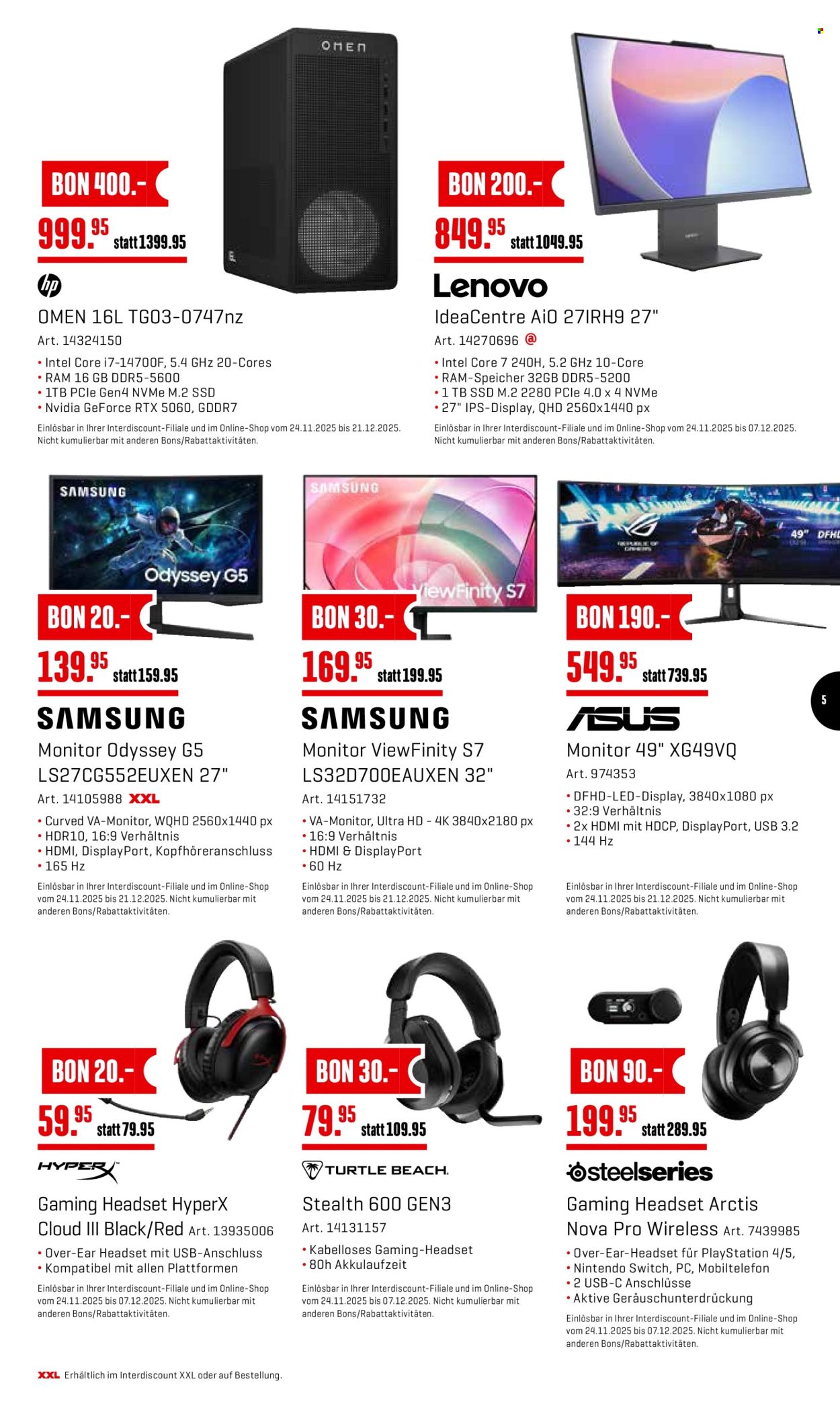 Prospekt Interdiscount - 1.12.2025 - 7.12.2025. Seite 5
