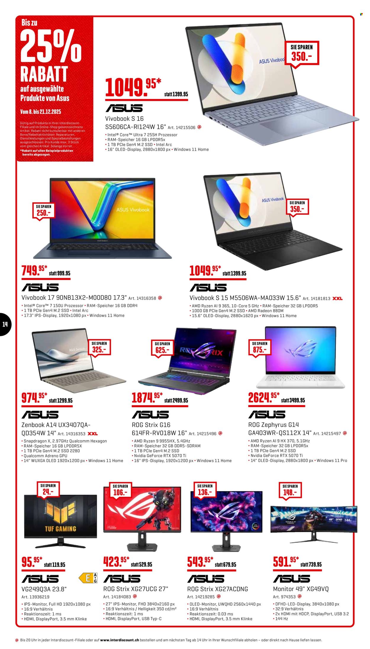 Prospekt Interdiscount - 8.12.2025 - 21.12.2025. Seite 14