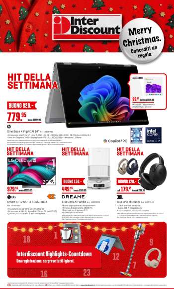 Volantino Interdiscount - 8.12.2025 - 21.12.2025.