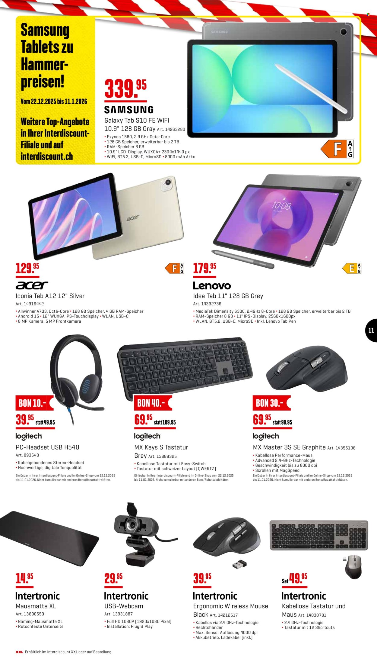 Prospekt Interdiscount - 22.12.2025 - 11.1.2026. Seite 11