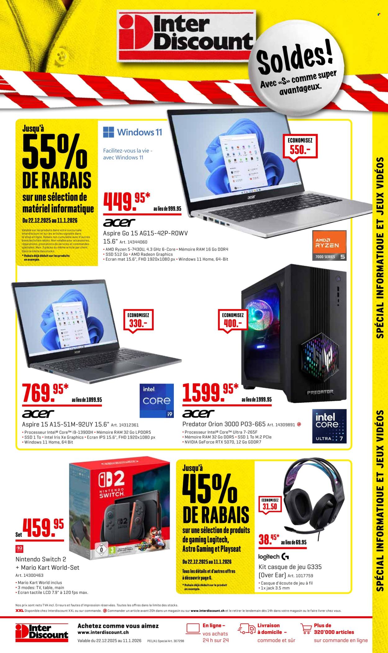 Prospekt Interdiscount - 22.12.2025 - 11.1.2026. Seite 1