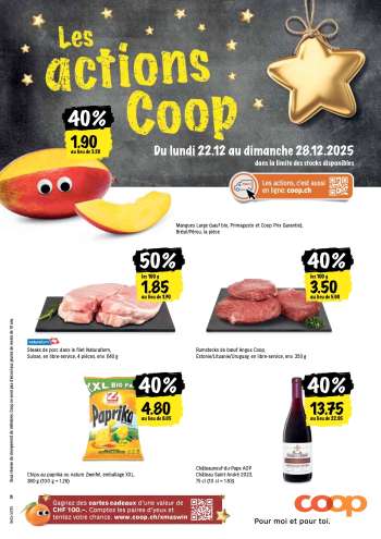 Prospekte Coop - 22.12.2025 - 28.12.2025.