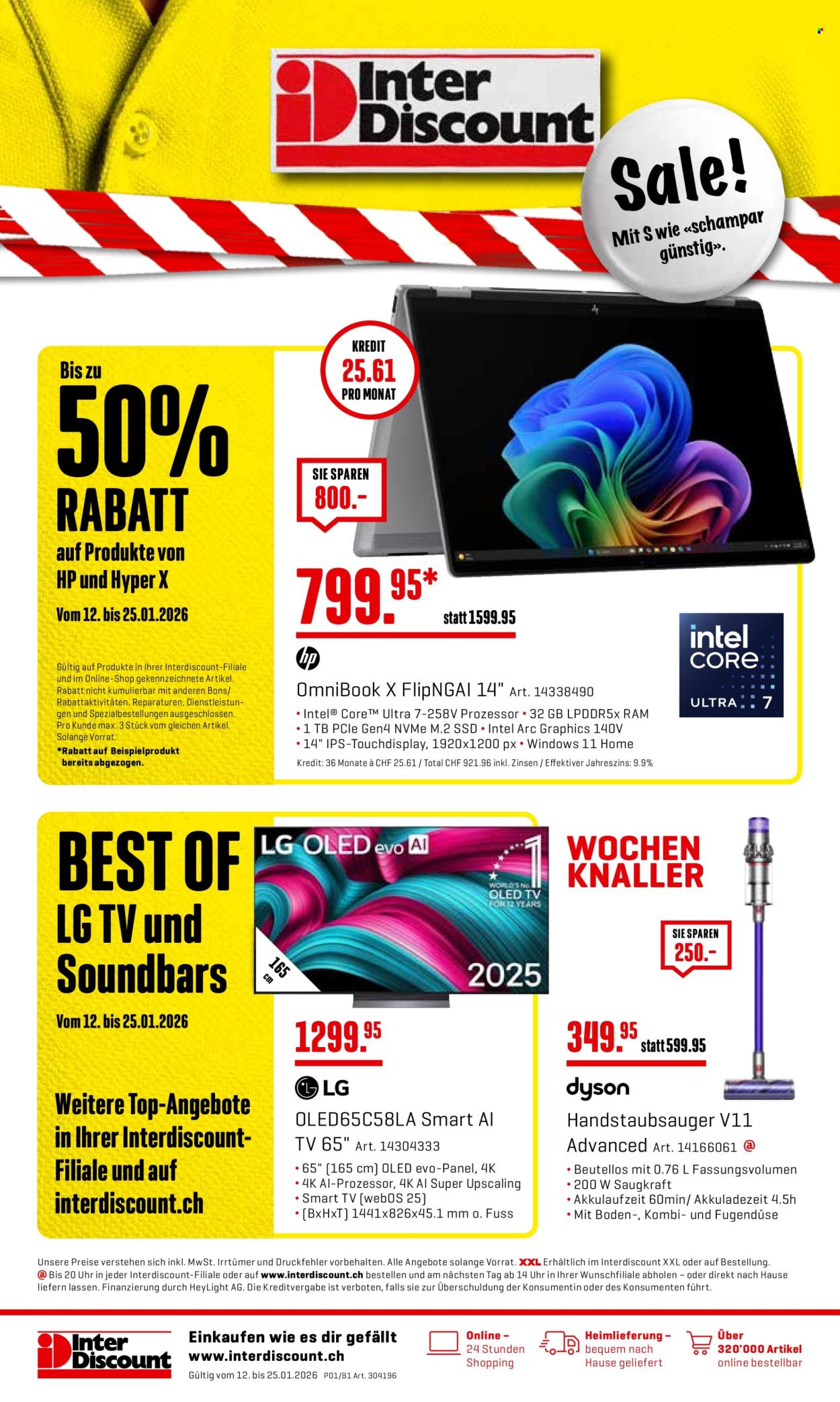 Prospekt Interdiscount - 12.1.2026 - 25.1.2026. Seite 1