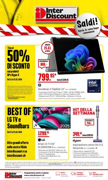 Volantino Interdiscount - 12.1.2026 - 25.1.2026.