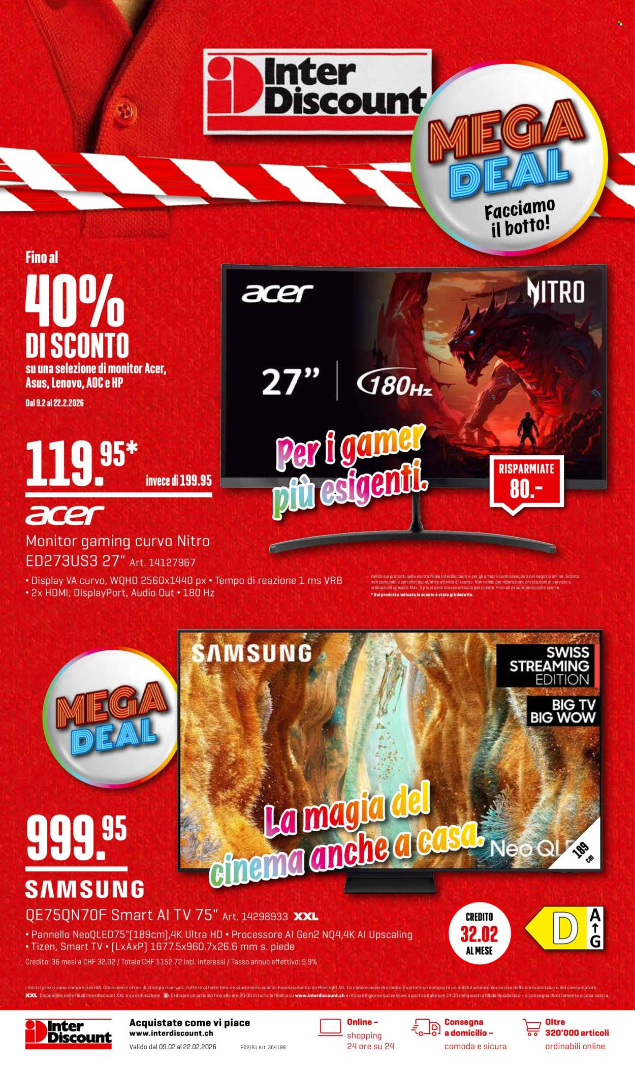 Volantino Interdiscount - 9.2.2026 - 22.2.2026. Pagina 1