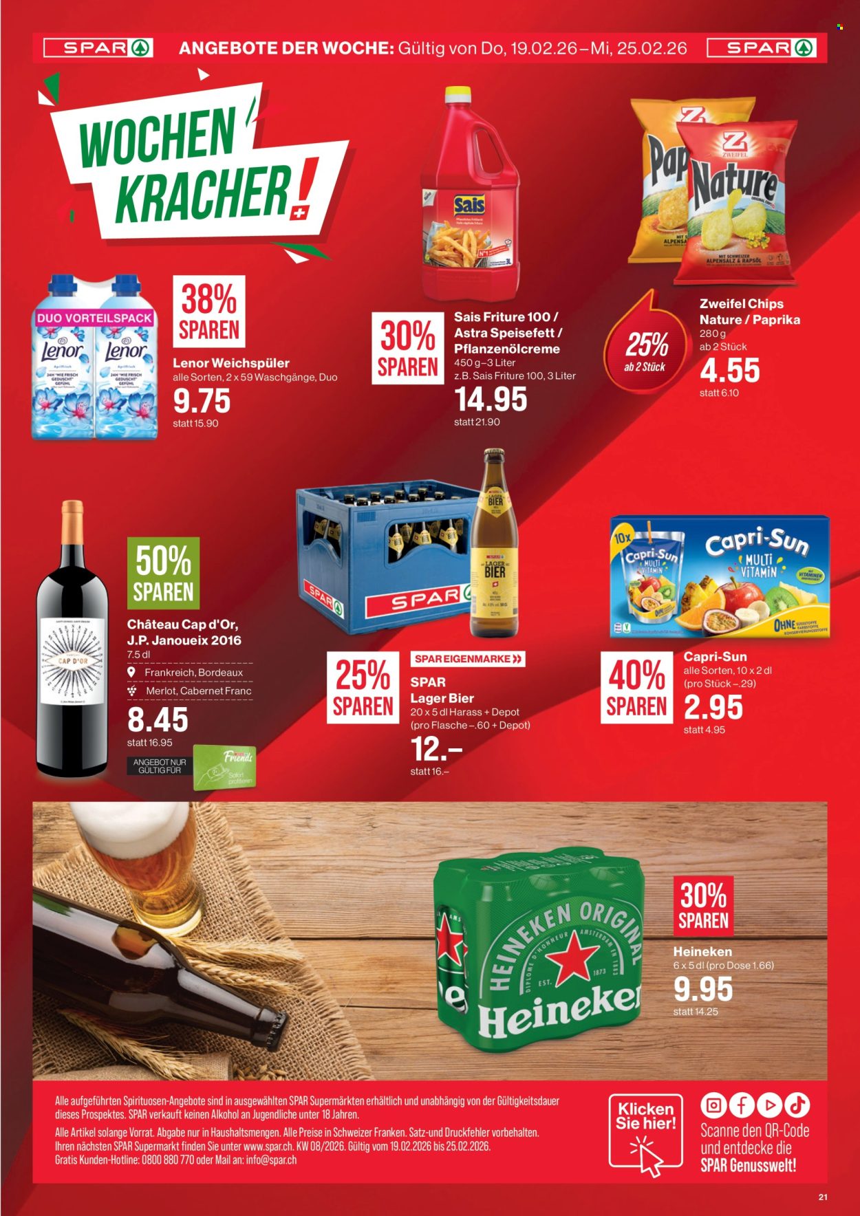 Prospekt SPAR - 19.2.2026 - 25.2.2026. Seite 21