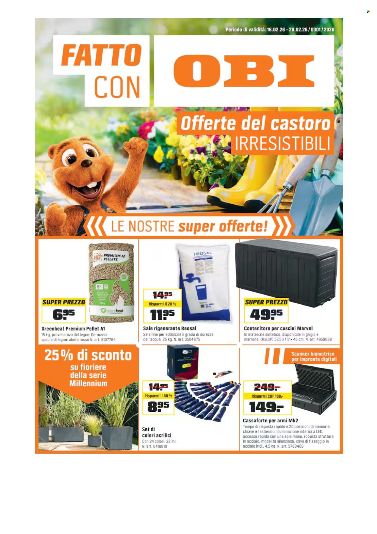 Volantino OBI - 16.2.2026 - 28.2.2026. Pagina 1