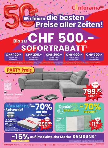 Prospekte Conforama - 25.2.2026 - 10.3.2026.