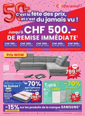 Catalogue Conforama - 25.2.2026 - 10.3.2026.