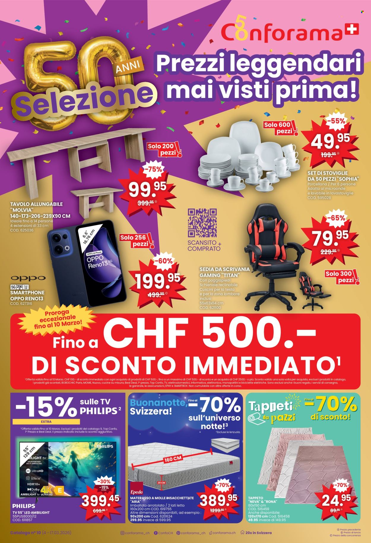 Volantino Conforama - 4.3.2026 - 17.3.2026. Pagina 1