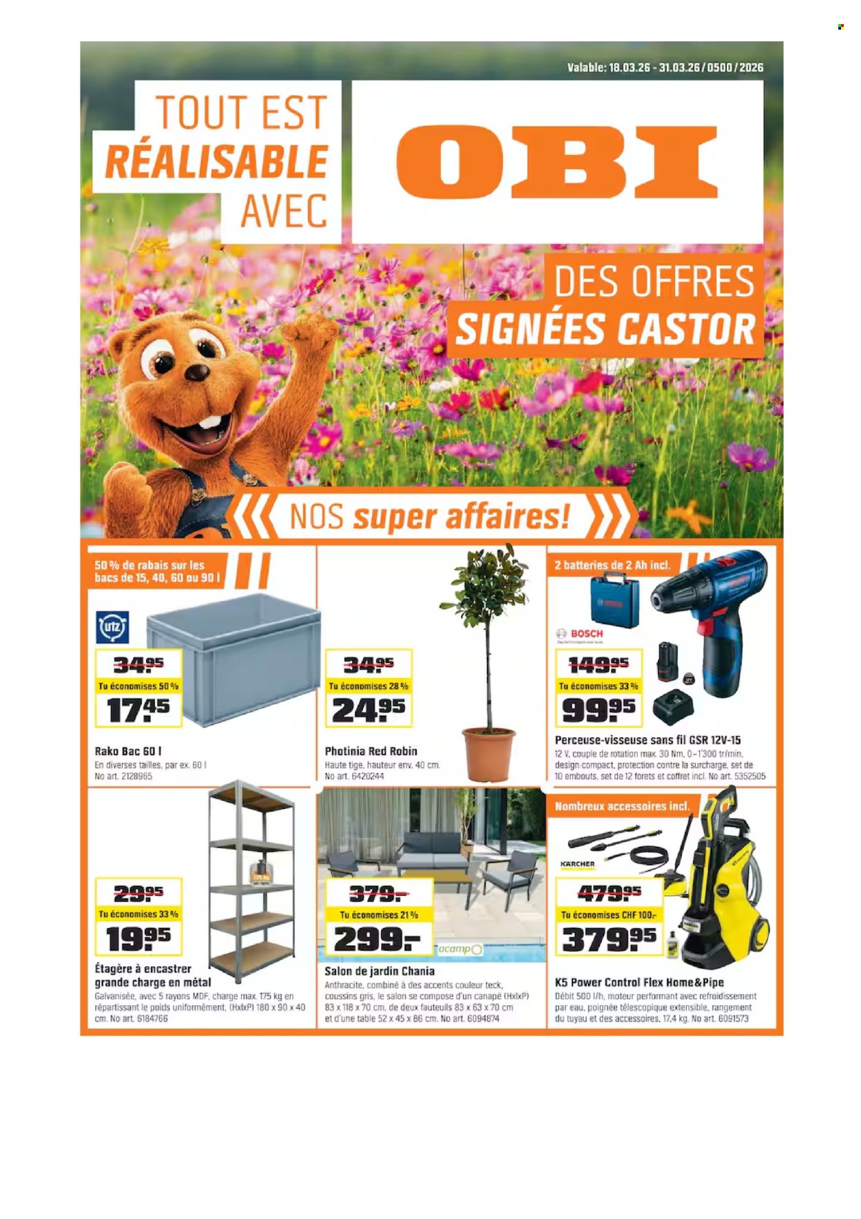 Volantino OBI - 18.3.2026 - 31.3.2026. Pagina 1