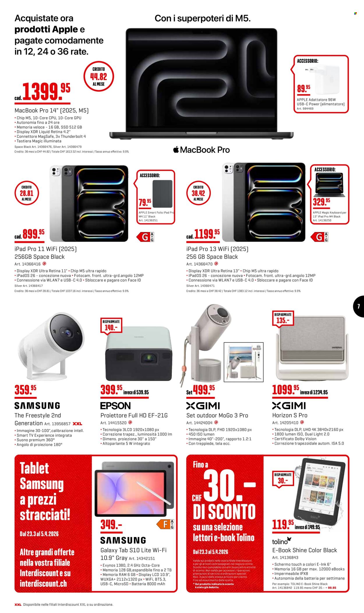 Volantino Interdiscount - 23.3.2026 - 5.4.2026. Pagina 7