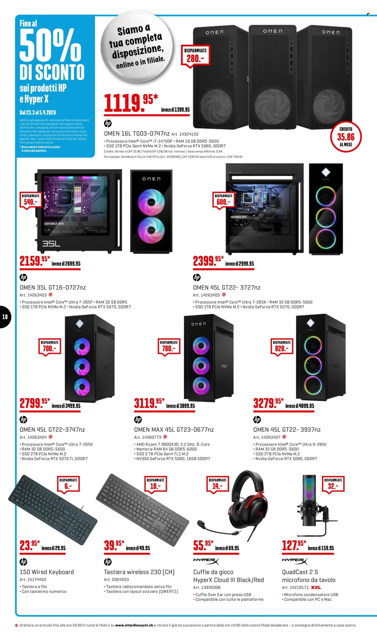 Volantino Interdiscount - 23.3.2026 - 5.4.2026. Pagina 10
