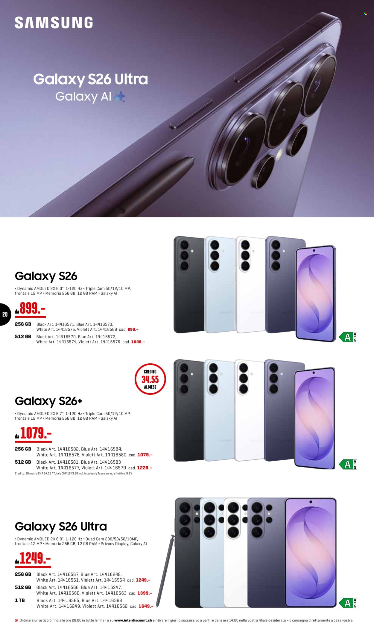 Volantino Interdiscount - 23.3.2026 - 5.4.2026. Pagina 20