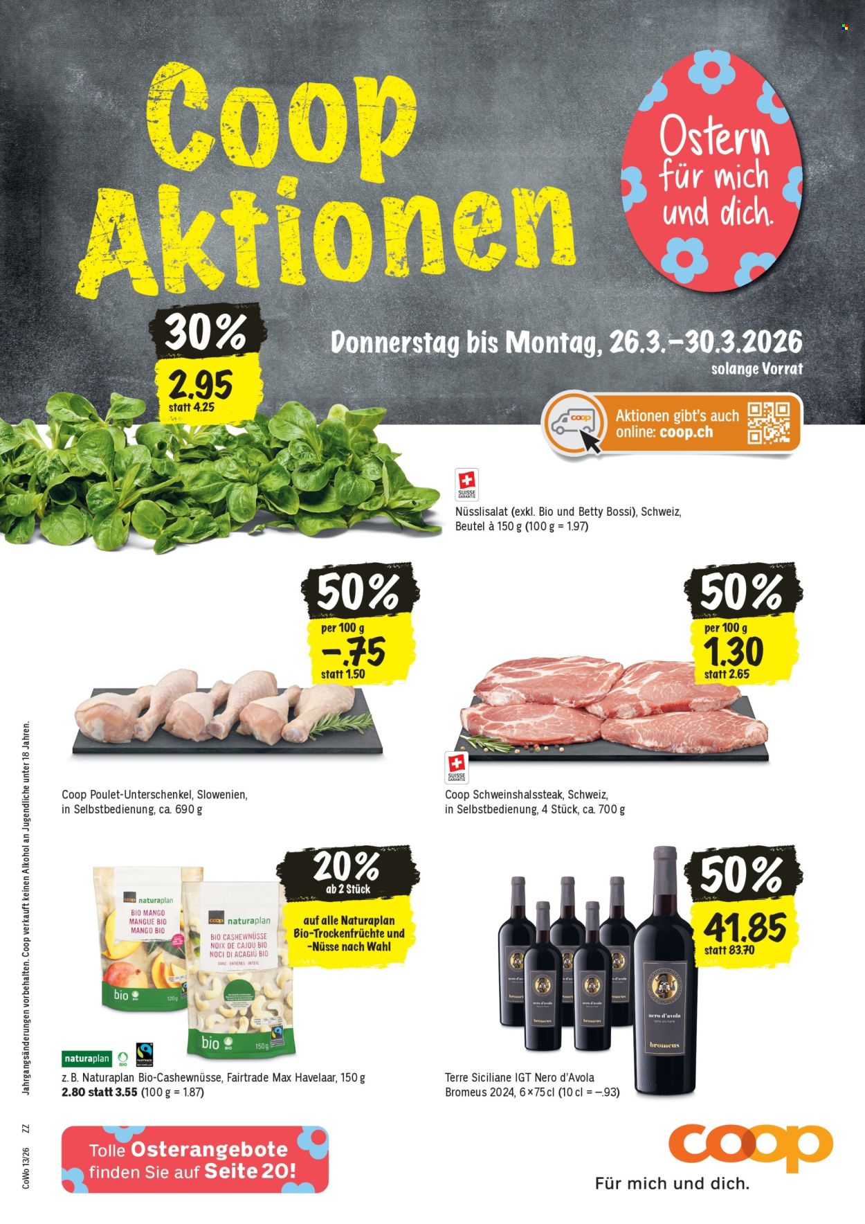 Prospekt Coop - 26.3.2026 - 30.3.2026. Seite 1