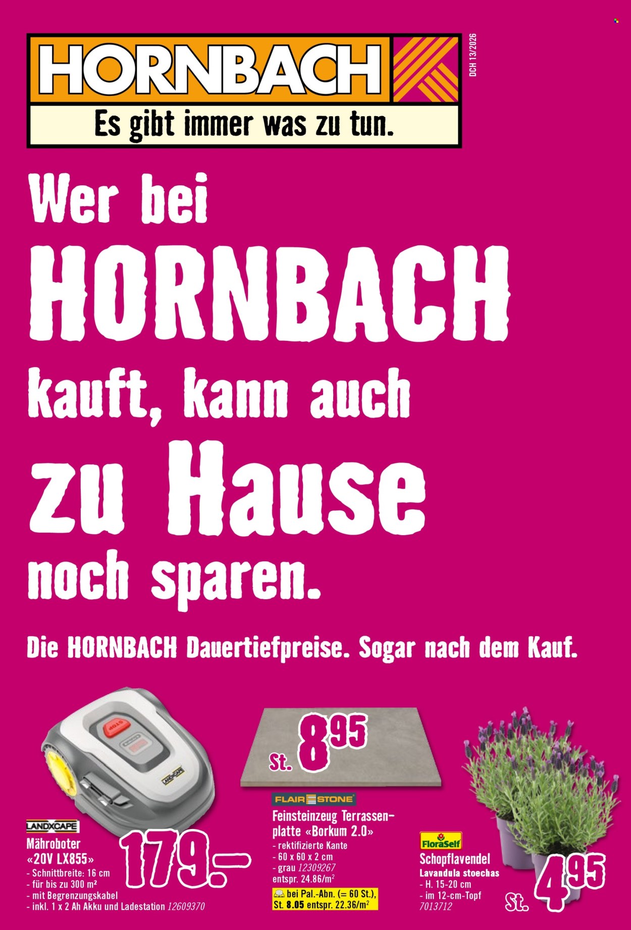 Prospekt Hornbach - 29.3.2026 - 20.4.2026. Seite 1